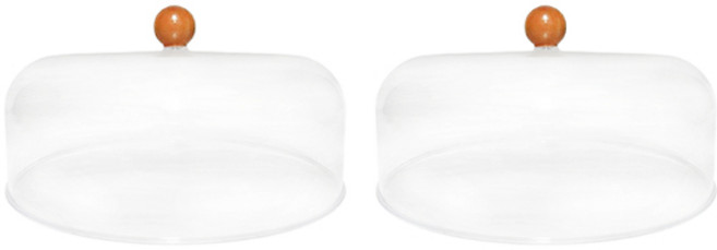 아크릴 원형돔 푸드커버 대, 투명, 2개
