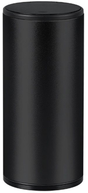 히키스 알루미늄 실린더 냄새차단 청결 차량용 재떨이 휴지통, 블랙, 1개