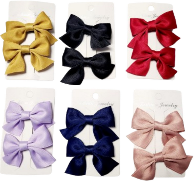 마미루 데일리 미니 리본 헤어핀 6종 2p 세트