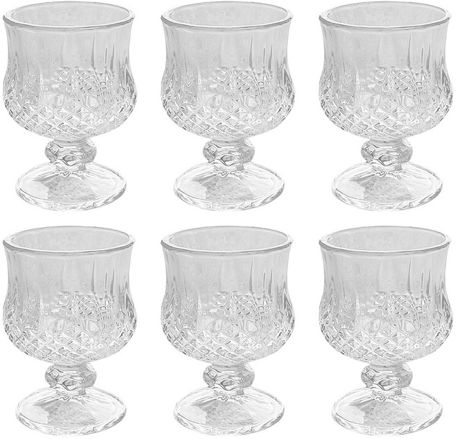 하니니키친 크리스탈 미니 고블렛 소주잔 50ml, 클리어, 6개