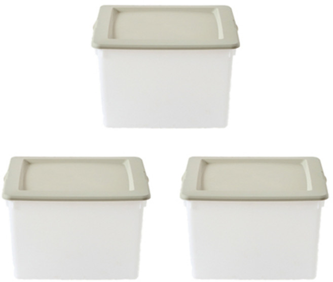 브리다 큐브 리빙박스, 올리브그린, 3개