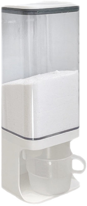 윈프라이스 월마운트 벽걸이 세제 디스펜서 1500ml, 화이트, 1개