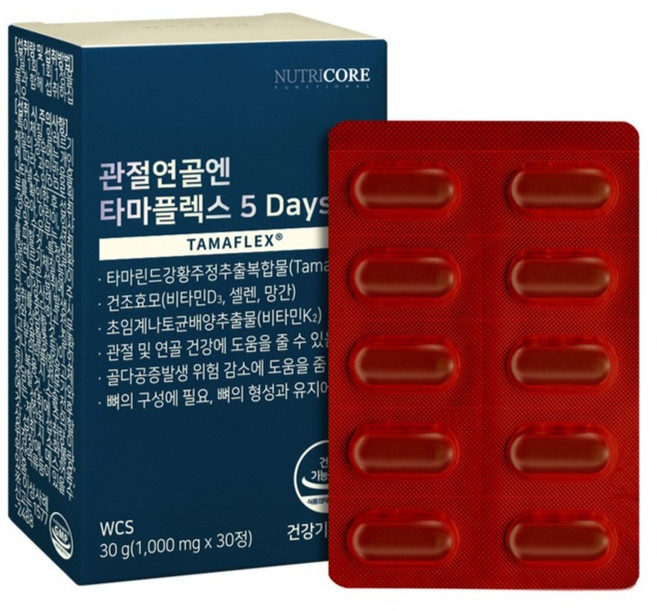 뉴트리코어 관절연골엔 타마플렉스 5 Days 영양제 30g, 30정, 1개