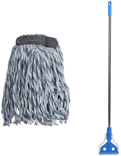 크린메이트 두툼 굵은실 청마포 400g + 스텐마포대 세트, 1세트