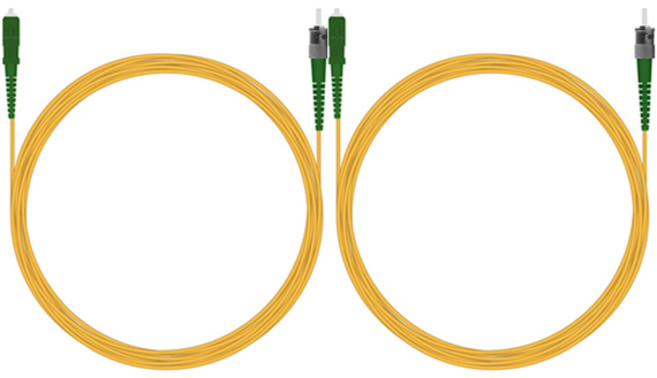 넥스트유 SC/PC-ST/PC 광 패치코드 싱글모드 케이블 3m, 2개