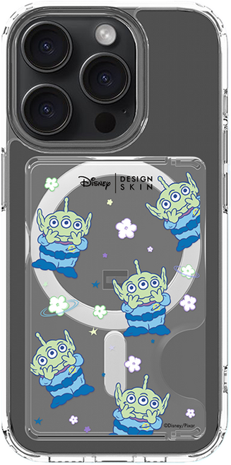 DESIGNSKIN 디즈니 맥세이프 휴대폰 카드 포켓 전기종, 1개, 패턴 알린