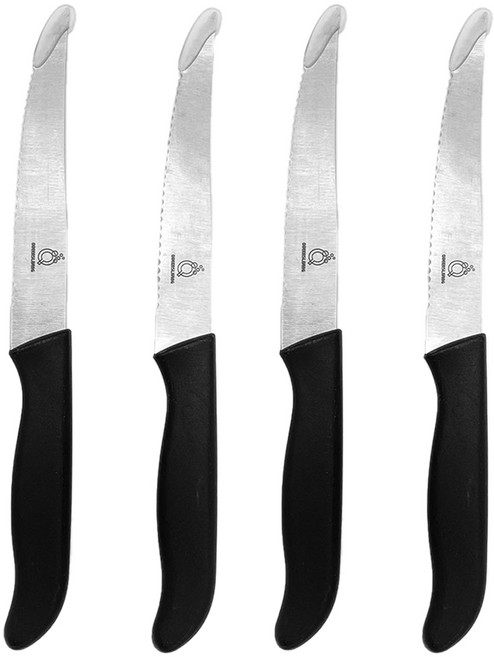 퀸스리빙 스테이크 칼, 4개, 블랙