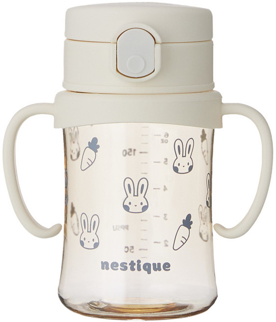 네스틱 유아용 스위치 PPSU 원터치 빨대컵, 200ml, 1개, 바닐라