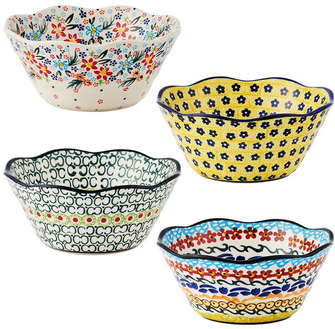 파뷔에 잘리피에 혼합 면기 4종 세트, 혼합색상, 1세트