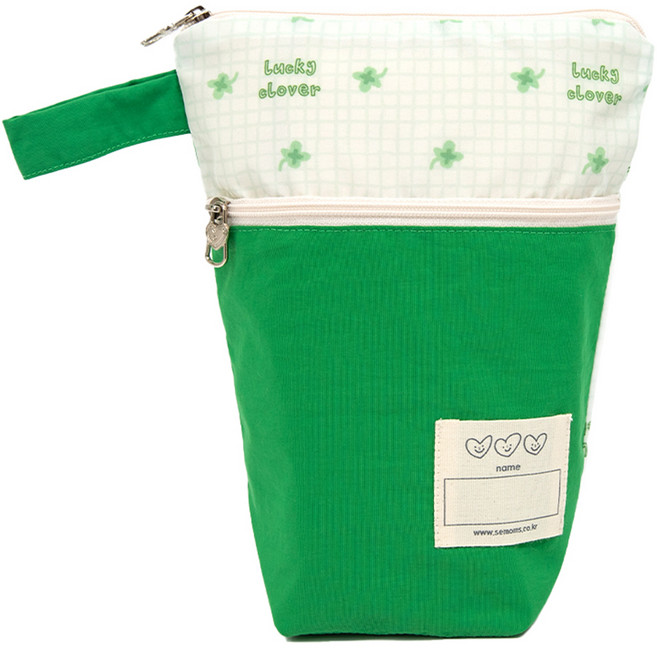 세맘스 양면방수 포키 양치컵 파우치, 클로버