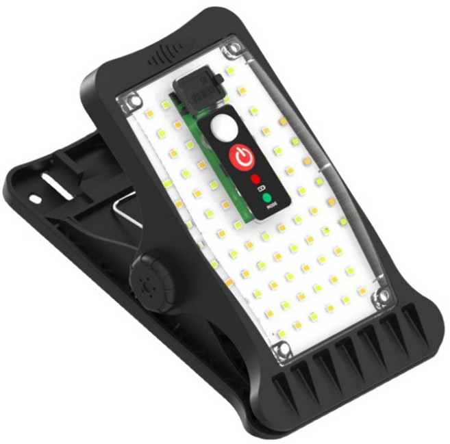 21세기트랜드 세이브 태양열 3컬러 USB 충전 집게 센서등, 블랙