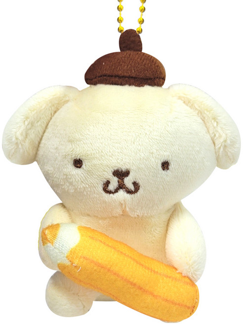 산리오 폼폼푸린 열공 가방고리 인형, 1개, 혼합색상, 8cm