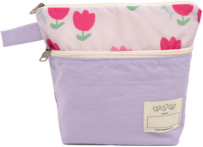 세맘스 양면방수 포키 수건 파우치, 룰루퍼플