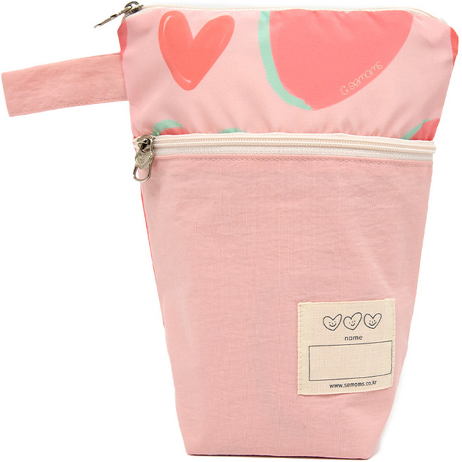 세맘스 양면방수 포키 양치컵 파우치, 로지