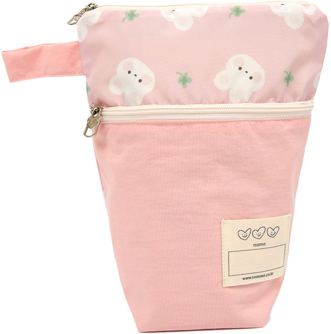 세맘스 양면방수 포키 양치컵 파우치, 토끼랑