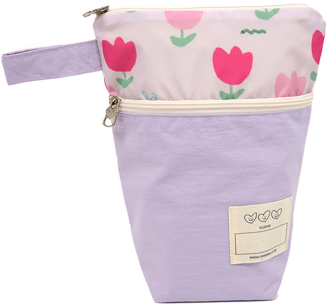세맘스 양면방수 포키 양치컵 파우치, 룰루퍼플