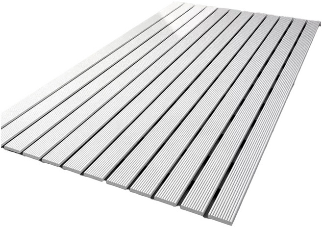 마켓플랜 돌돌 미끄럼방지 TPE 욕실 매트 61 x 43 cm, 화이트, 1개