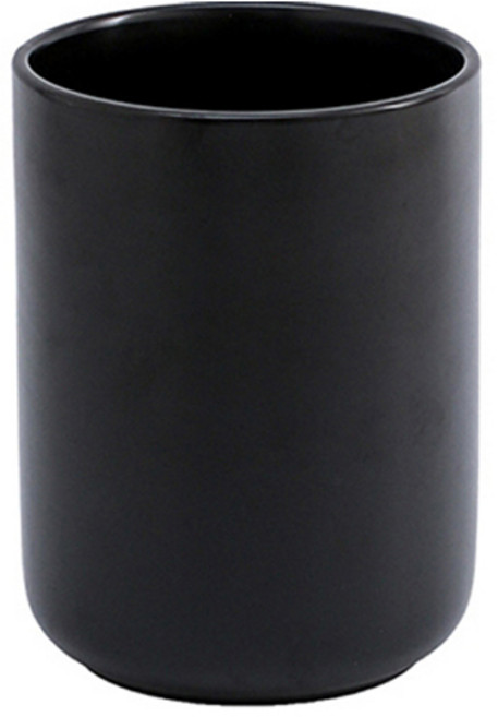 묘먀미 심플 모던 다용도 세라믹 수저통 FM140, 블랙, 1개