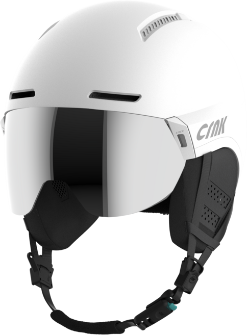 크랭크 갤럽 고글일체형 스노우 헬멧, 화이트, 1개