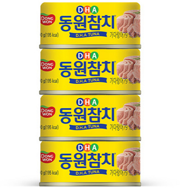 동원참치 DHA 통조림, 90g, 4개