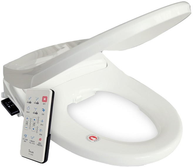 이누스 자동살균 도기 노즐 유로관 3중 더블케어 비데 + 방수 리모컨 세트, IS-360R, 고객직접설치