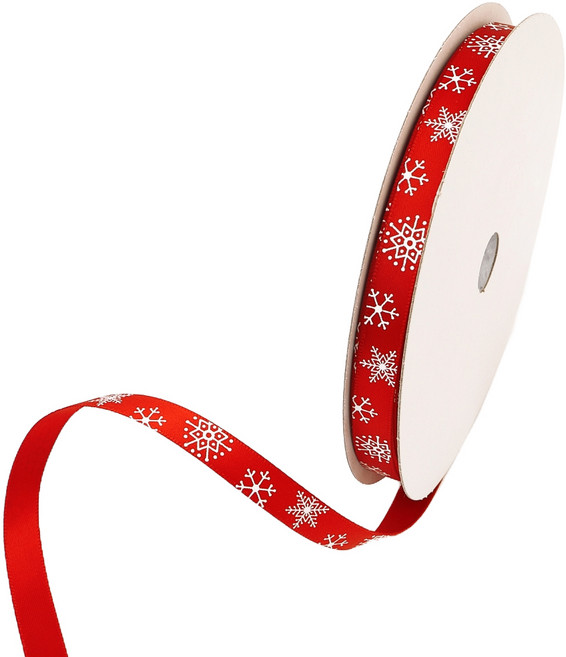 포장넷 크리스마스리본 S NKK-RD09225, 빨강+백색, 1개, 22.5m