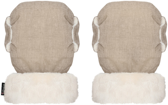 마니또 코지 유모차 핸드머프 멜란지 분리형, 베이지, 1세트