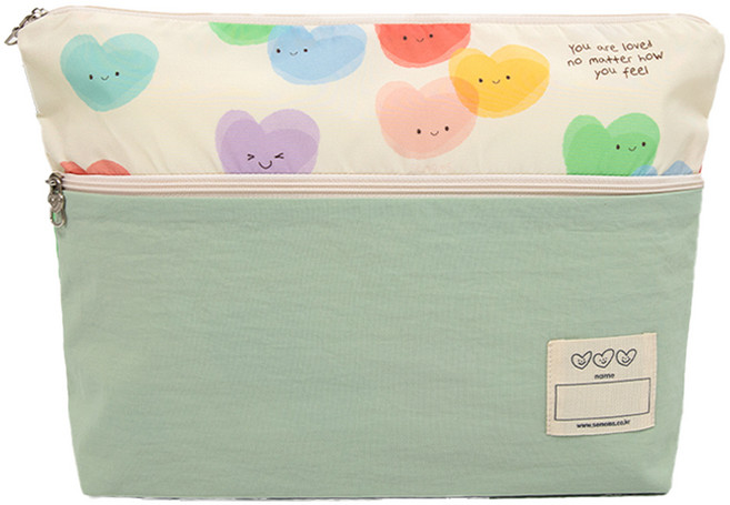 세맘스 포키 양면방수 식판파우치, 러블리