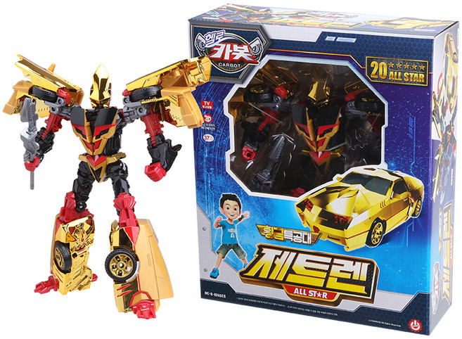 헬로카봇 황금 특공대 제트렌 올스타 로봇장난감, 혼합색상, 1개