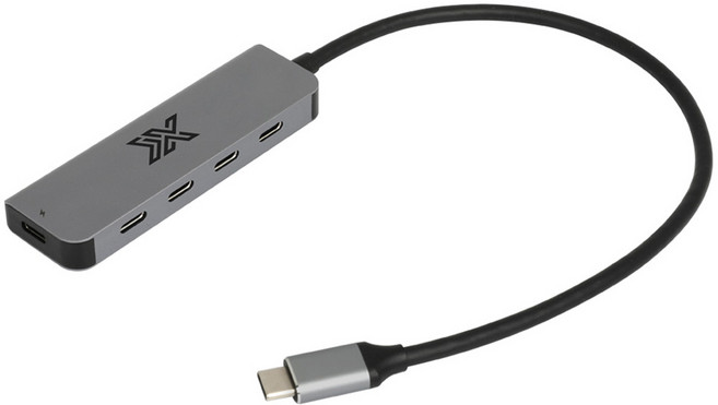 아이엑스 5in1 C to C타입 USB 3.1 Gen2 10G PD 100W 멀티 허브 아이엑스-U31HC5, 다크그레이, 1개