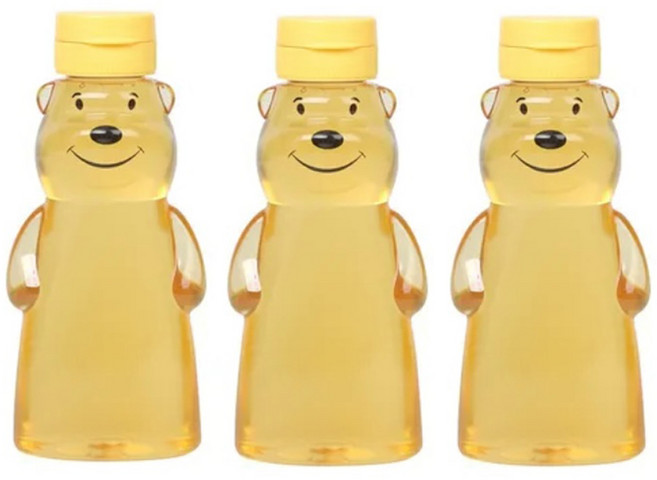 리빙패밀리 스마일 곰돌이꿀병, 180ml, 3개