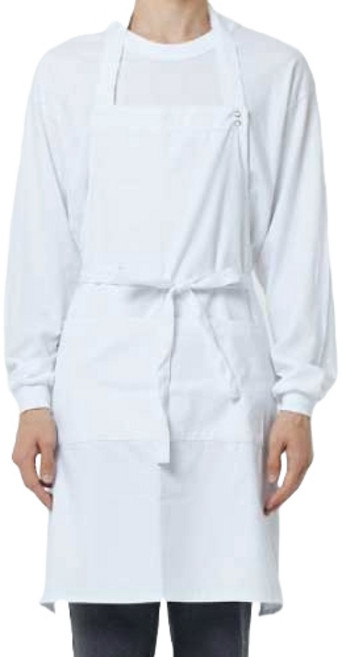 비더셰프 유니스토어 목걸이형 스냅단추 앞치마 A-80, 화이트(A-830), 1개