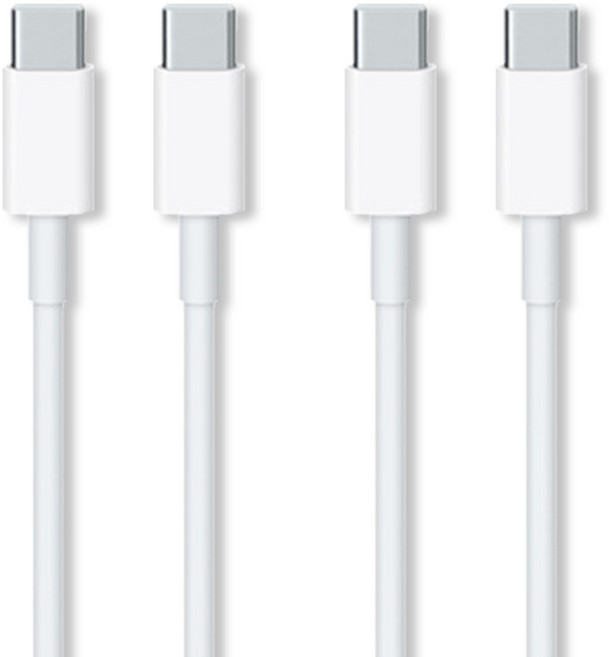 언박싱 C타입-C타입 맥북 아이패드 노트북 애플 호환 100W 초고속 충전 데이터전송 케이블, 2m, 2개, 화이트