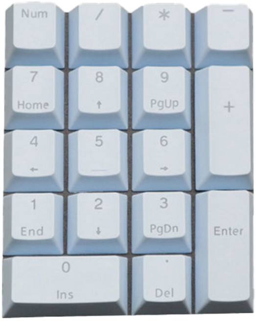 데이소이 포인트 숫자 키보드 PBT 키캡, 04 소프트블루