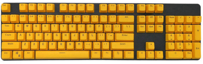Daysoy 彩色機械式鍵盤 PBT鍵帽, 05 黃色, 單一商品