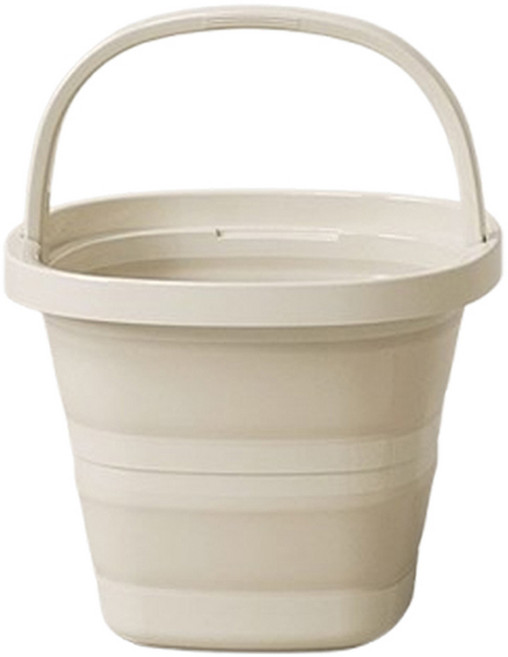 하이퍼플래닛 다용도 캠핑 접이식 버킷, 크림