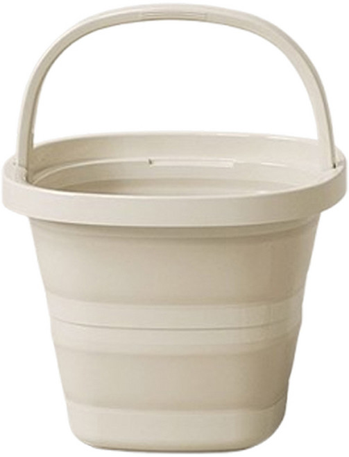 하이퍼플래닛 다용도 캠핑 접이식 버킷, 크림