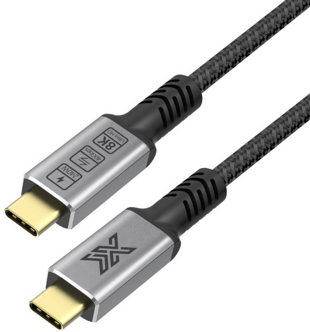 IX Type-C to Type-C USB4 8K 40Gbps Thunderbolt 4 高速充電數據線 240W, 0.5m, 1個, 混合色