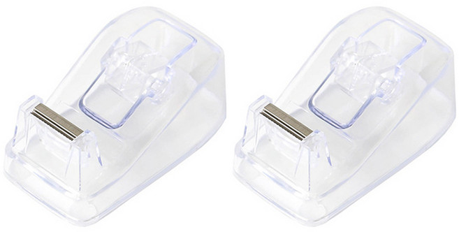 온업 파스텔 컬러 미니 테이프 디스펜서, 투명, 2개