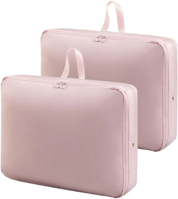 메오 의류 및 이불 압축 보관 파우치 2p, 핑크