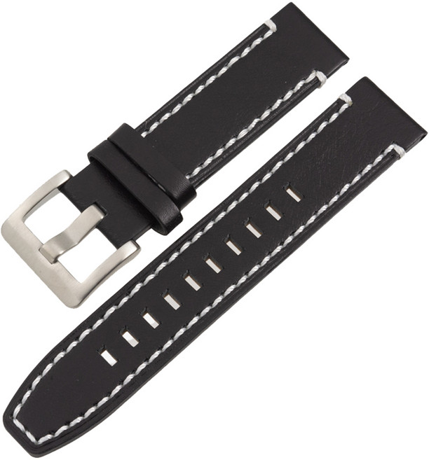 SeokWatches Galaxy Almaani Tissot Hamilton Apple Casio 手錶相容 銀色錶扣 素面 防水專用 皮革手錶錶帶 22mm