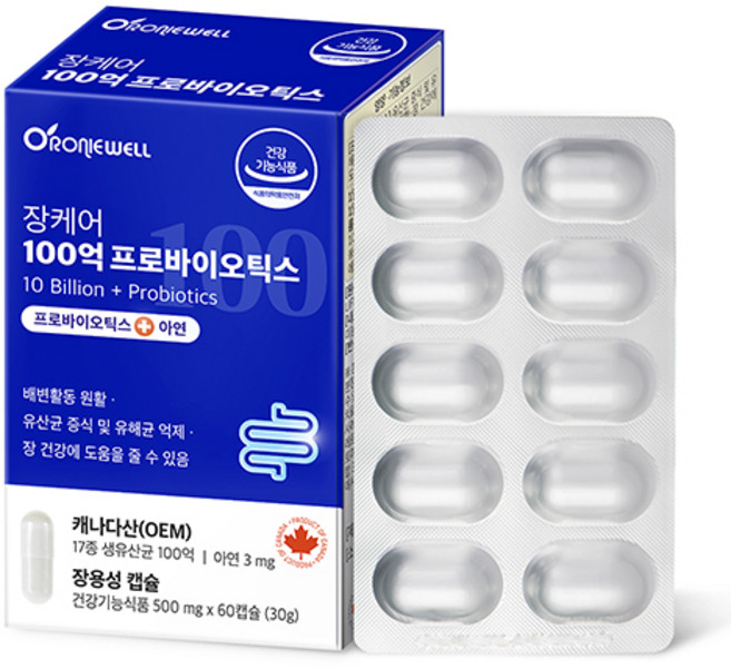 로니웰 장케어 100억 프로바이오틱스 30g, 60정, 1개