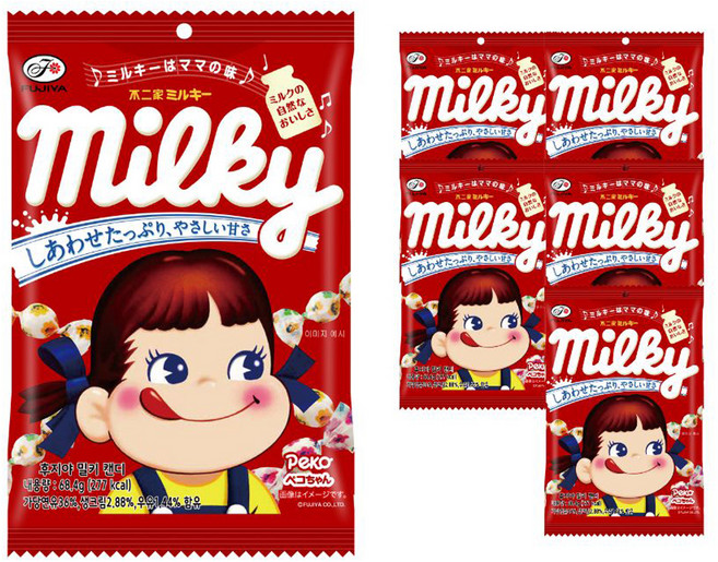 후지야 밀키 캔디, 6개, 68.4g