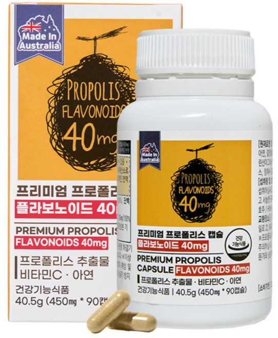 제너럴라이프 프리미엄 프로폴리스 캡슐 플라보노이드 40mg 40.5g, 1개, 90정