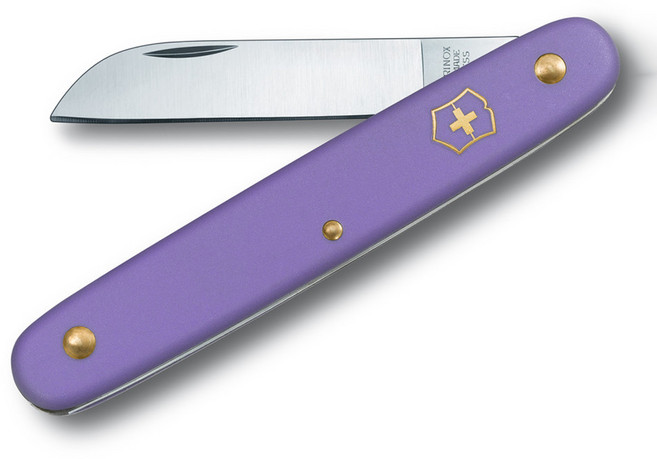 빅토리녹스 플로럴 라지 포켓 스위스 가드닝 나이프 3.9050.22B1, 바이올렛, 1개