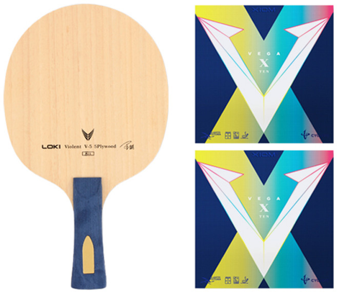 로키 V5 FL + 베가텐 탁구라켓러버조합, 1세트