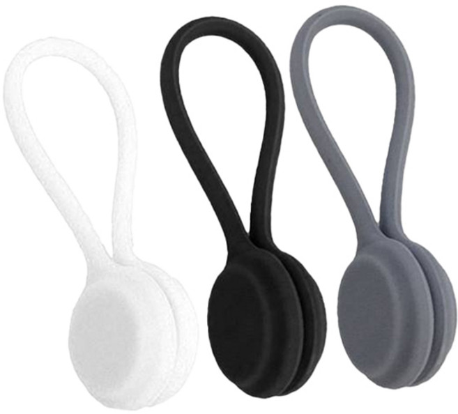 withWIN 다용도 케이블타이 3종 세트, 1세트, 화이트 + 그레이 + 블랙