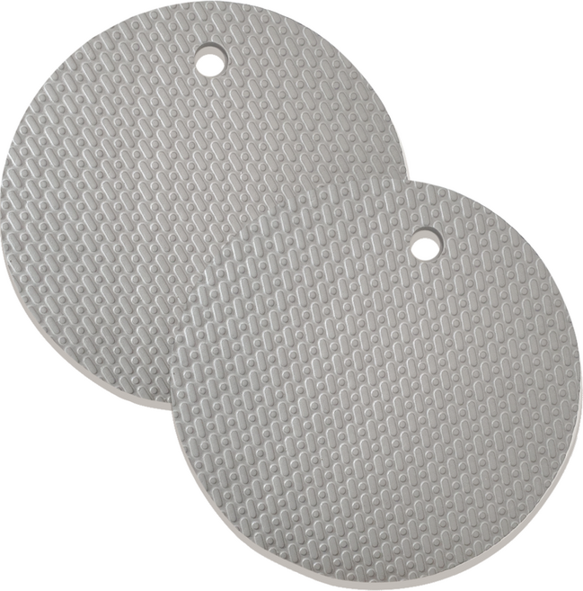 손할매 EVA 다용도 멀티 소프트 욕실 방석 원형 30 x 30 x 2.5 cm, 그레이, 2개