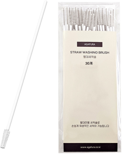 아가프라 빨대 세척솔 30p, 30개, 화이트