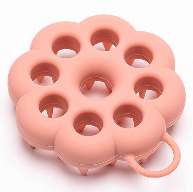 잇곰 깨끗하곰 촘촘 플라워 샴푸 실리콘 브러쉬, 1개, 핑크